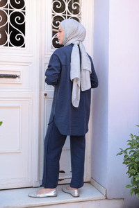 Gömlekli İkili Takım Lacivert