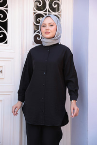 Gömlekli İkili Takım Siyah