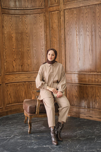 Gömlekli Takım Krem