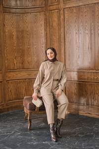 Gömlekli Takım Krem