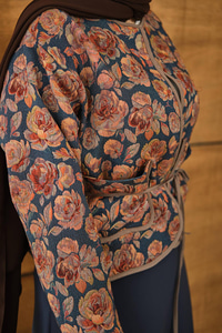 Gül Desen Ceket Kiremit