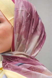 Gül Desen Soft Şal Sarı