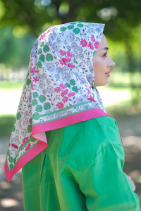 Uygun Fiyatlı GUL DESEN TWIL ESARP PEMBE | Loccomoda.com 