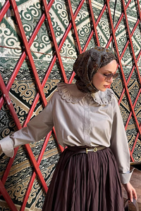 Güpür  Detaylı Gömlek Küf Yeşil