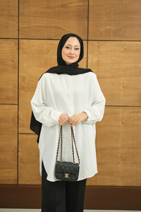 Hakim Yaka Basic Gömlek Beyaz