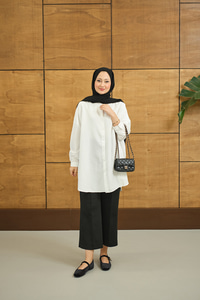 Hakim Yaka Basic Gömlek Beyaz