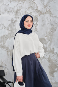 Hakim Yaka Basic Gömlek Beyaz