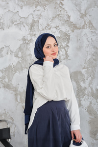 Hakim Yaka Basic Gömlek Beyaz