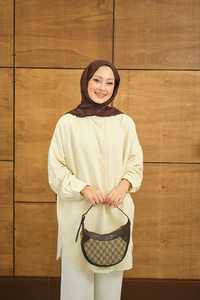 Hakim Yaka Basic Gömlek Krem