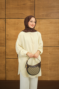 Hakim Yaka Basic Gömlek Krem