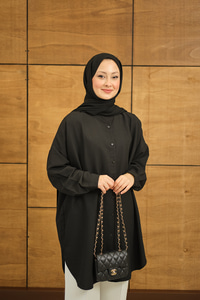 Hakim Yaka Basic Gömlek Siyah