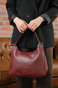 Halka Detay Salaş Omuz Çanta Bordo