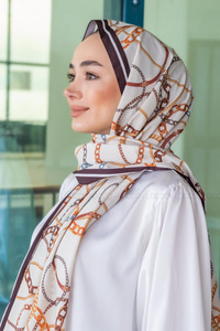 Uygun Fiyatlı HALKA ZINCIR DESEN SAL ACI KAHVE | Loccomoda.com 