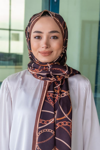 Uygun Fiyatlı HALKA ZINCIR DESEN SAL KAHVERENGI | Loccomoda.com 