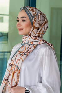 Uygun Fiyatlı HALKA ZINCIR DESEN SAL MINT YESIL | Loccomoda.com 