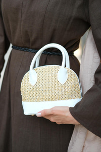 Hasır Çanta Beyaz