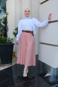 Hasır Kemerli Etek Pudra