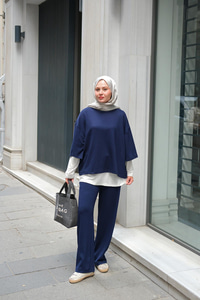 İç Badili Üçlü Takım Lacivert