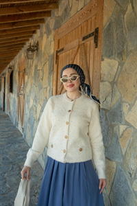 İnci Detay Triko Ceket Bej