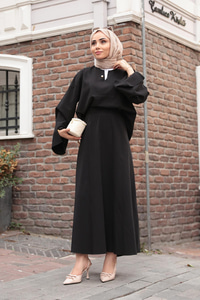 İnci Detaylı Takım  Siyah