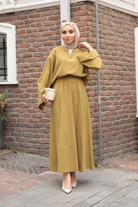 İnci Detaylı Takım  Yağ Yeşil