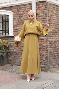 İnci Detaylı Takım  Yağ Yeşil