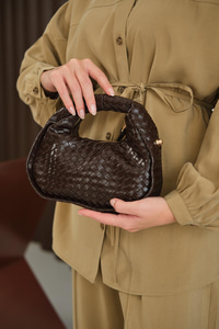 İşlemeli Gold Detay Çanta Kahverengi