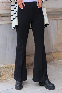 İspanyol Paça Pantolon Siyah