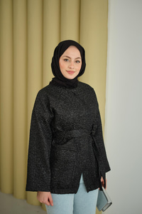 Jakar Çıtçıtlı Ceket Siyah