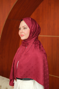 Jakar Şal Bordo