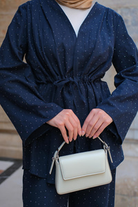 Jason Taşlı Keten Takım Lacivert