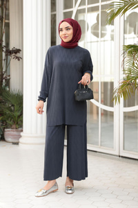 Kabarık Kumaş Takım Antrasit