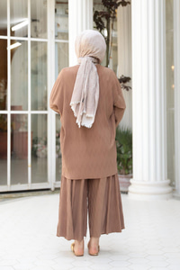 Kabarık Kumaş Takım Vizon