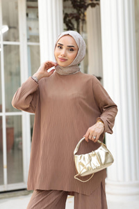 Kabarık Kumaş Takım Vizon