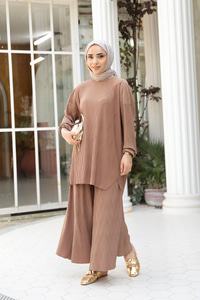 Kabarık Kumaş Takım Vizon