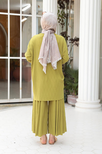 Kabarık Kumaş Takım Yağ Yeşil