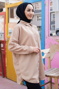 Uygun Fiyatlı KABARTMA DESEN GOMLEK VIZON | Loccomoda.com 