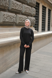 Kaftan Basic Takım Siyah