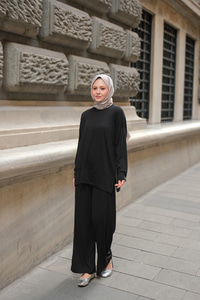 Kaftan Basic Takım Siyah