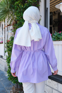 Kalp Aksesuarlı Gömlek LILA