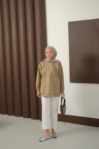 Kalp Detaylı Tunik Yeşil