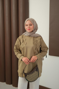 Kalp Detaylı Tunik Yeşil