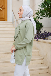 Kalpli Tunik Fıstık Yeşil