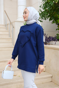 Kalpli Tunik Lacivert