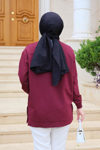 Kalpli Tunik Mürdüm