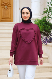 Kalpli Tunik Mürdüm