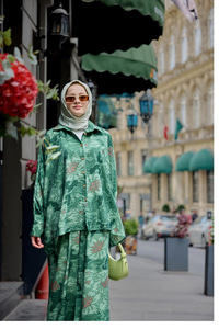 Kamuflaj Desenli Takım Haki Yeşil