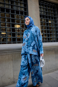 Kamuflaj Desenli Takım Mavi