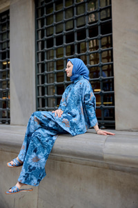 Kamuflaj Desenli Takım Mavi