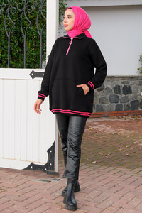 Kanguru Cep Sweat Siyah